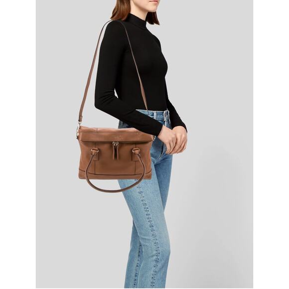 Designer Kate Spade New York Fremont Place Carmen Convertible Bag Brown Preppy - Picture 1 of 8